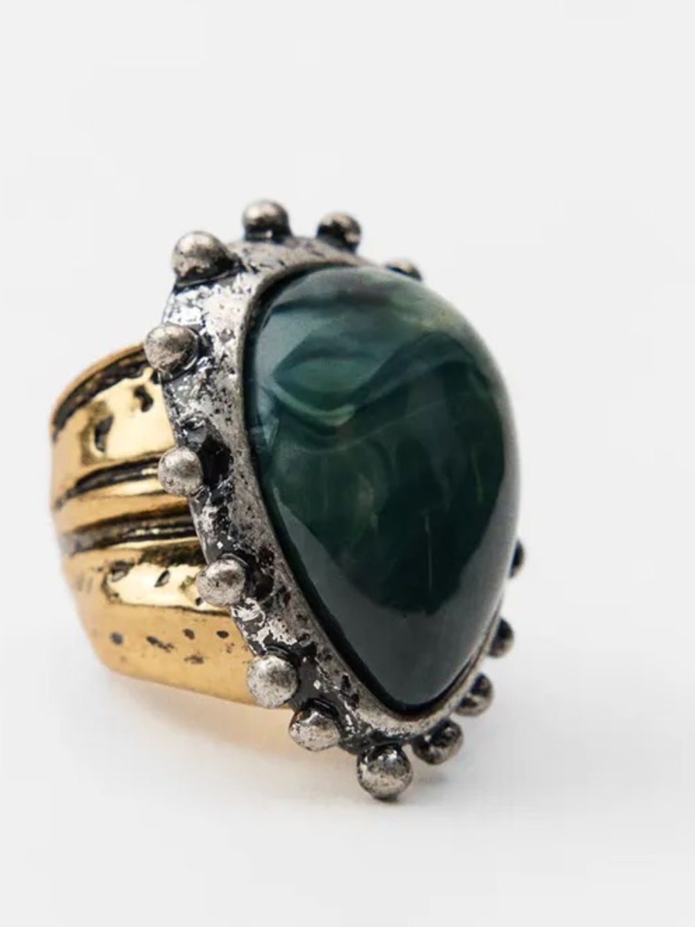 Zara Cowboy Style Ring Metal and Resin Silver GOLD SILVER 4736/318/881